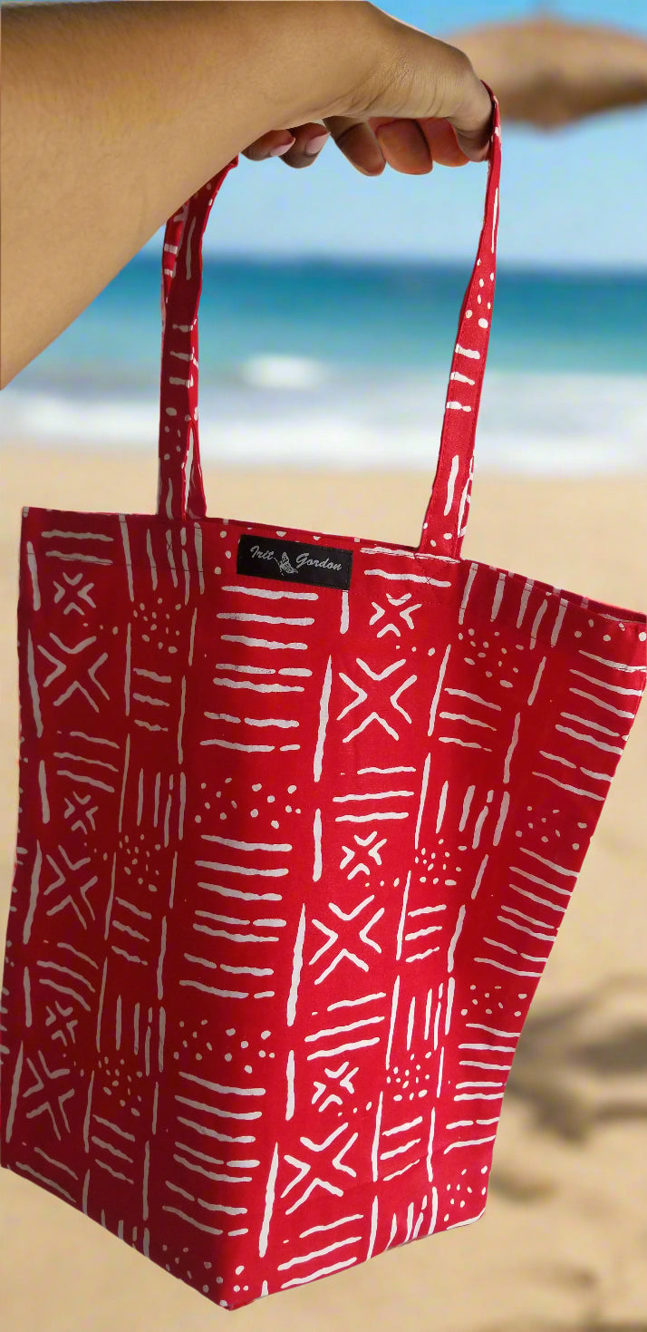 Red & White Tote Bag | Irit Gordon Design