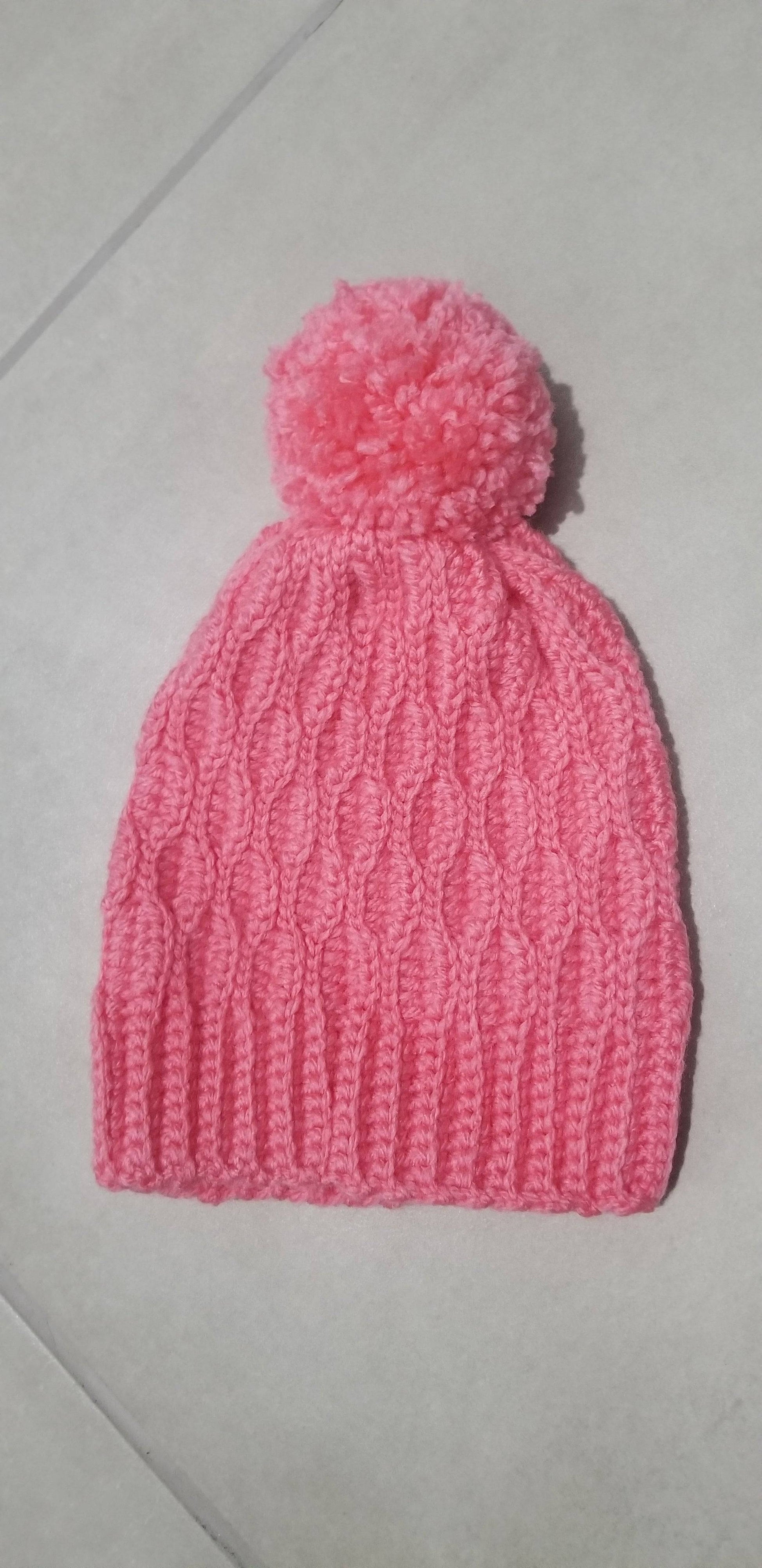 Children Crochet Hat with a pompom